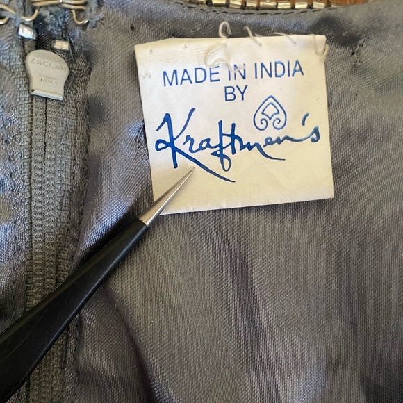 Vintage Beaded Bling Sequin Silk Fertlity Top - Picture 7 of 14